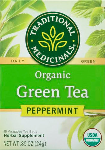 Traditional Medicinals Organic Green Tea, Peppermint, 16 Count Traditional Medicinals Organic Green Tea, Peppermint, 16 Count