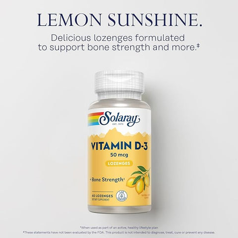 Solaray Vitamin D3 2000IU Lozenges 60's Solaray Vitamin D3 2000IU Lozenges 60's