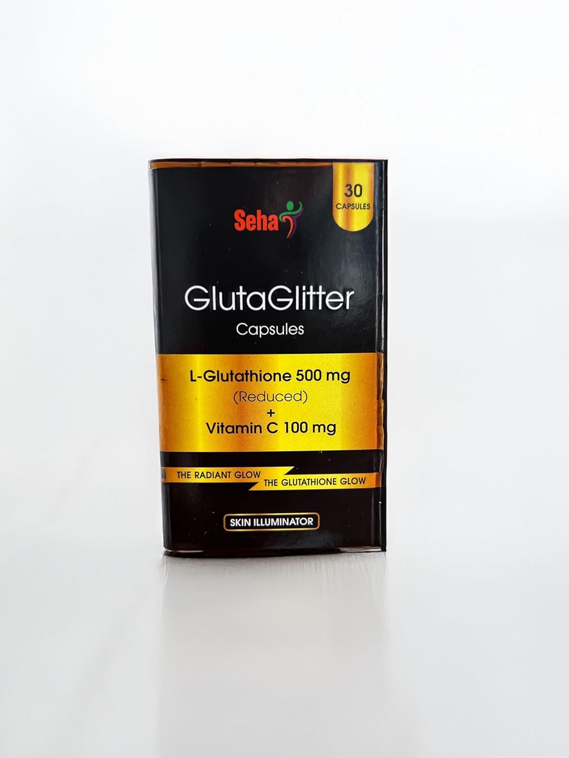 GlutaGlitter L-Glutathione 500mg + Vitamin C 100 mg Capsules 30 GlutaGlitter L-Glutathione 500mg + Vitamin C 100 mg Capsules 30