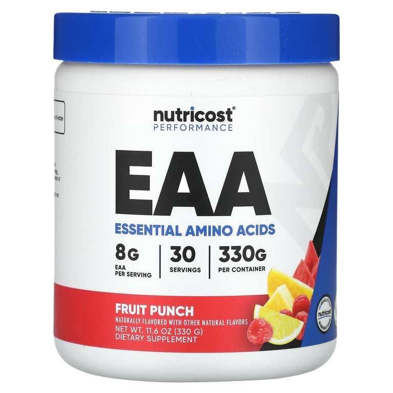 Nutricost EAA Powder 30 Servings (Unflavored) - Essential Amino Acids - Non-GMO, Gluten Free, Vegetarian Friendly