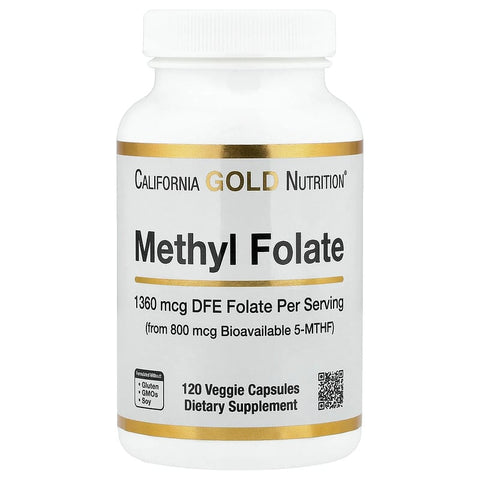 California Gold Nutrition, Methyl Folate and Vitamin C, 120 Veggie Capsules