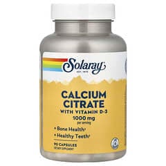Solaray Calcium Citrate 1000MG W/ Vitamin D3 Cap 90's