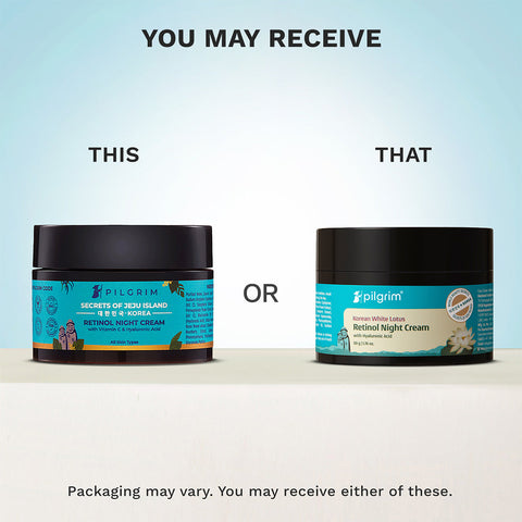 كريم ليلي من PILGRIM ريتينول مع فيتامين C وحمض الهيالورونيك 50 جرام