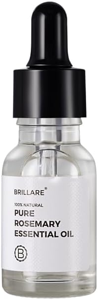 Brillaire Pure Rosemary Essential Oil - 100% Natural Topical Hair Treatment - 15ml