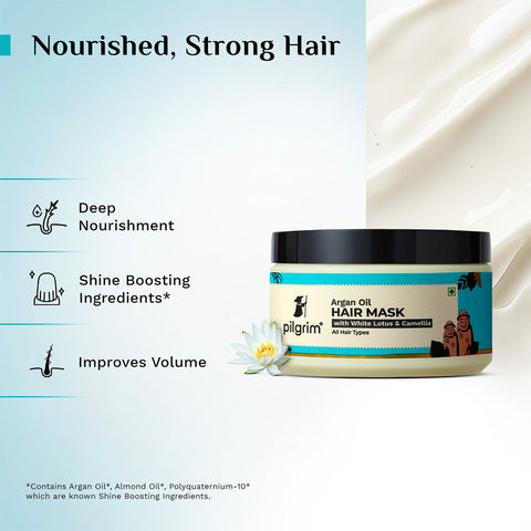 PILGRIM Argan Oil Hair Mask with White Lotus & Camellia 200g