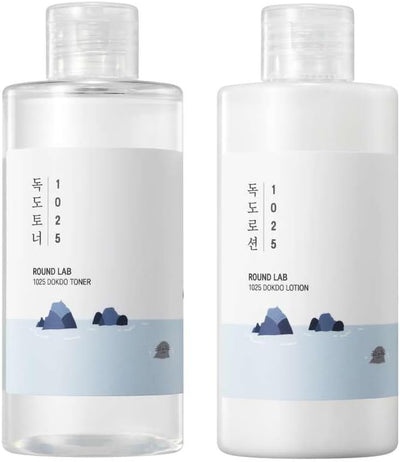 Round Lab 1025 Dokdo Toner & Lotion Set - Mineral-Rich Hydration Duo, 200ml Each