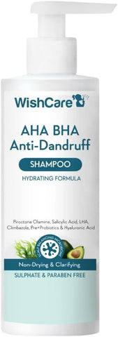 Wishcare AHA BHA Anti-Dandruff Shampoo | Hydrating Formula - 250ml