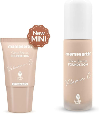Mamaearth Glow Serum Foundation with Vitamin C & Turmeric - 18ml - Image 5