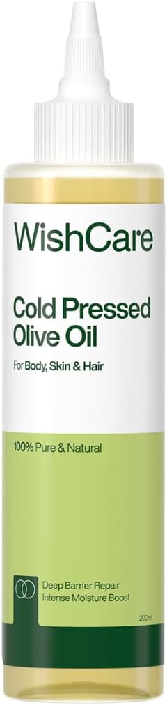 WishCare 100% Pure Unrefined Cold Pressed Hair & Skin Oil with Olive, 200ml