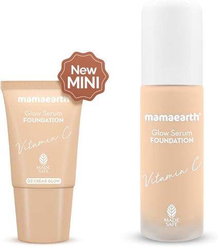 Mamaearth Glow Serum Foundation with Vitamin C & Turmeric - Creme Glow 18ml - Image 4