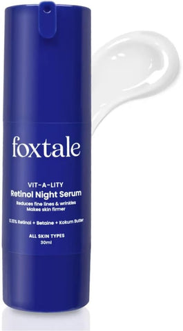 Foxtale Retinol Night Serum - Encapsulated, Anti-Aging - 0.15%, 30ml