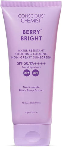 Conscious Chemist Sunscreen SPF 50 PA++++ - Berry Bright, 50g