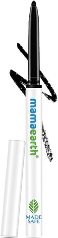 Mamaearth Charcoal Black Long Stay Kajal - Waterproof, Vitamin C & Chamomile, Retractable, 1 Unit