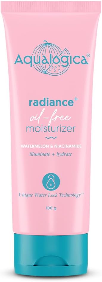 AQUALOGICA Radiance+ Oil-Free Face Moisturiser with Niacinamide & Watermelon - 100g