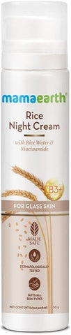 Mamaearth Rice Night Cream - Niacinamide & Rice Water - 50g