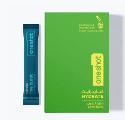 OneShot Hydration Lime Burst Electrolyte Powder - 14 Sticks