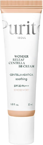 Purito Wonder Releaf Centella BB Cream with Niacinamide - 30 ml, Shade 15 Rose Ivory