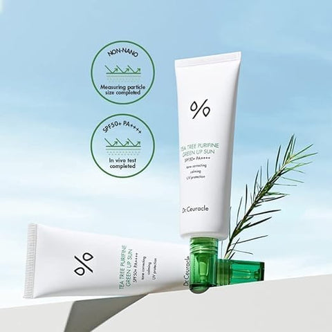 Dr.Ceuracle Tea Tree Purifine Green Up Sun Cream SPF50+ PA++++ - 50ml - Image 2