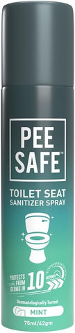 Pee Safe Toilet Seat Sanitizer Spray - Mint, IPA Formula, 75 ml