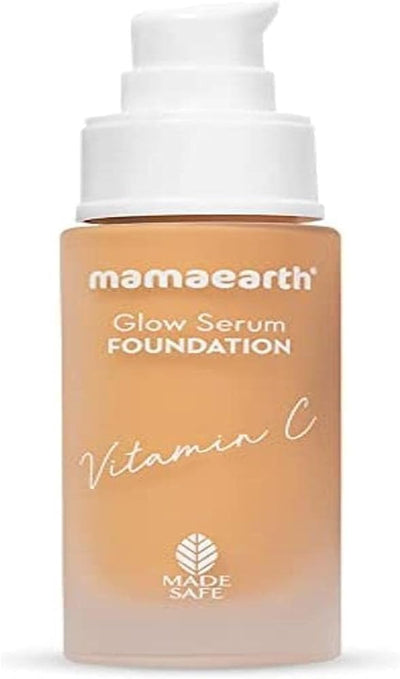Mamaearth Glow Serum Foundation with Vitamin C & Turmeric, 30ml