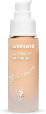 Mamaearth Glow Serum Foundation - Vitamin C & Turmeric - 01 Ivory Glow, 30ml