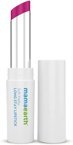 Mamaearth Soft Matte Long Stay Lipstick - Mulberry Pink, Jojoba Oil & Vitamin E, 3.5g - Image 6