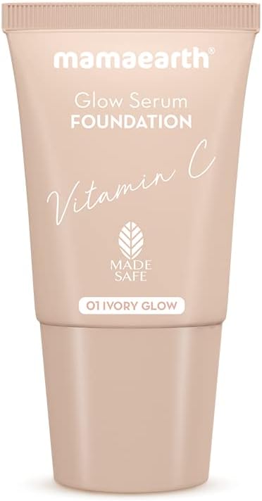 Mamaearth Glow Serum Foundation with Vitamin C & Turmeric - 18ml