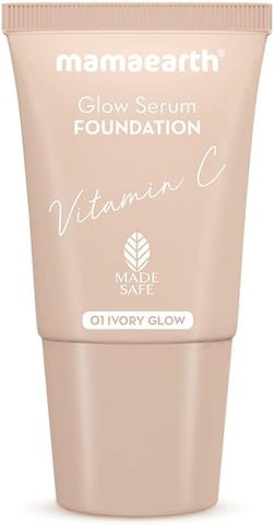 Mamaearth Glow Serum Foundation with Vitamin C & Turmeric - 18ml
