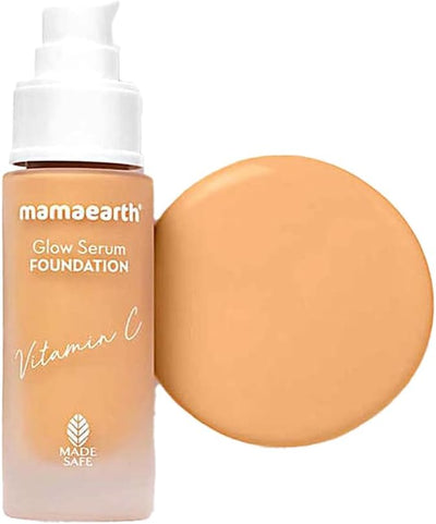 Mamaearth Glow Serum Foundation with Vitamin C, 04 Sand Glow - 30ml