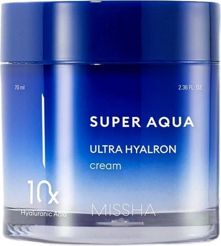 Missha Super Aqua Ultra Hyalron Cream - Gel-Cream with 10 Types of Hyaluronic Acid, 70ml - Image 3