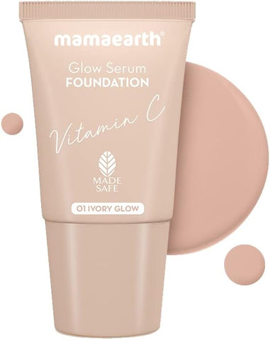 Mamaearth Glow Serum Foundation with Vitamin C & Turmeric - 18ml - Image 3