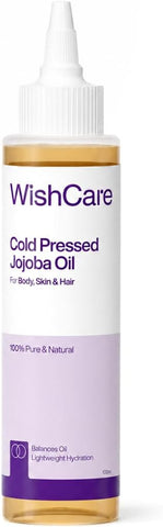 WishCare Jojoba Oil - 100% Pure Cold-Pressed, Unrefined, 100ml
