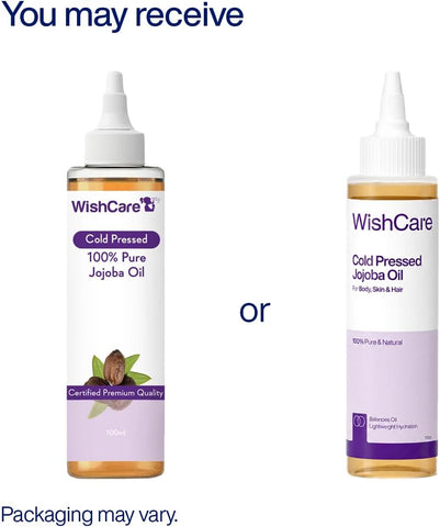 WishCare Jojoba Oil - 100% Pure Cold-Pressed, Unrefined, 100ml - Image 2