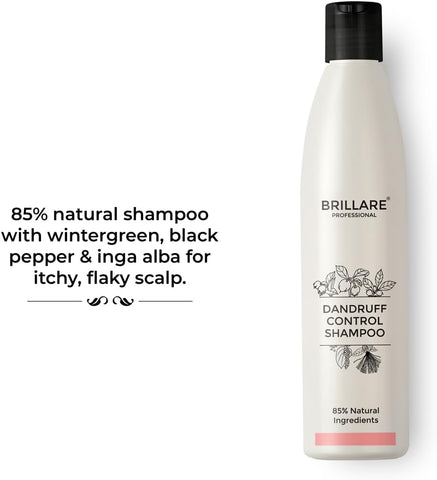 Brillaire Dandruff Control Shampoo - 85% Natural Ingredients - 300ml - Image 2