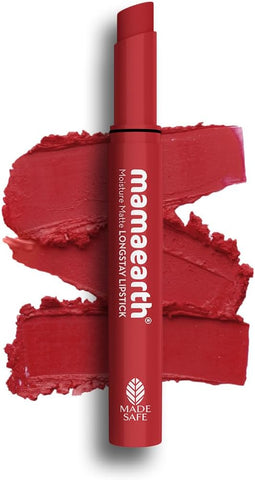 Mamaearth Moisture Matte Lipstick - Raspberry Scarlet, Avocado Oil & Vitamin E, 2g