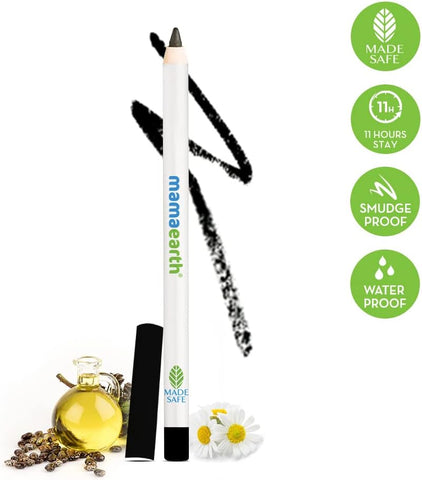 Mamaearth Charcoal Black Long Stay Kajal with Castor Oil & Chamomile, 1.2g - Image 2