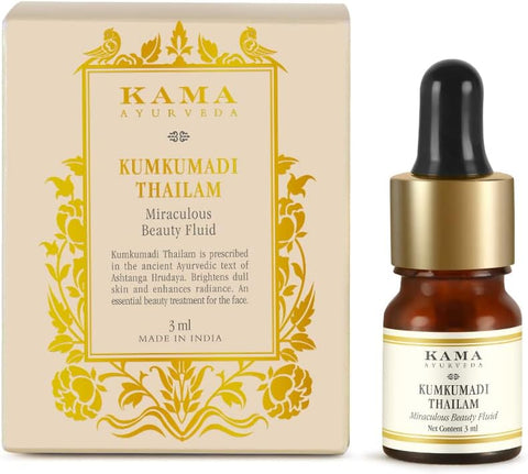 Kama Ayurveda Kumkumadi Thailam Night Serum with Saffron, 3ml - Image 2