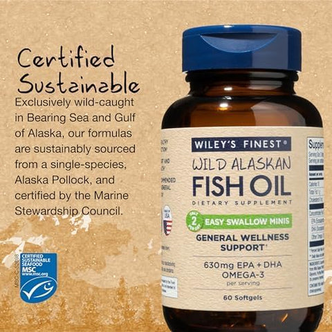 Wiley's Easy Swallow Minis - Omega-3 Fish Oil Softgels 60's - Image 4