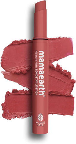 Mamaearth Moisture Matte Lipstick with Avocado Oil & Vitamin E - Bubblegum Nude - 2g