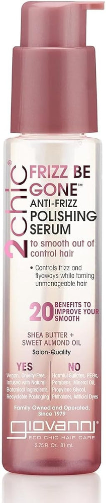 Giovanni 2Chic Frizz Be Gone Polishing Serum - Shea Butter & Almond Oil - 2.75 Oz