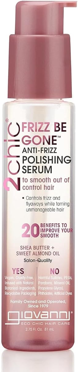 Giovanni 2Chic Frizz Be Gone Polishing Serum - Shea Butter & Almond Oil - 2.75 Oz