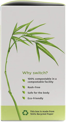 Pee Safe Overnight Biodegradable Sanitary Pads - 100% Organic Cotton & Bamboo, 10 Pads - Image 8