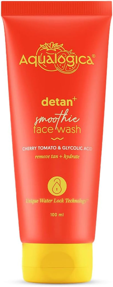 AQUALOGICA Detan+ Smoothie Face Wash with Glycolic Acid & Cherry Tomato - 100ml
