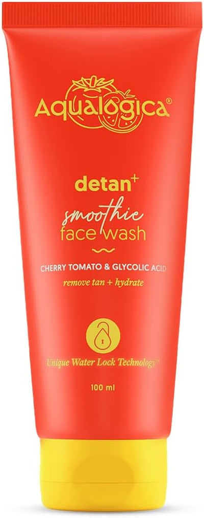 AQUALOGICA Detan+ Smoothie Face Wash with Glycolic Acid & Cherry Tomato - 100ml