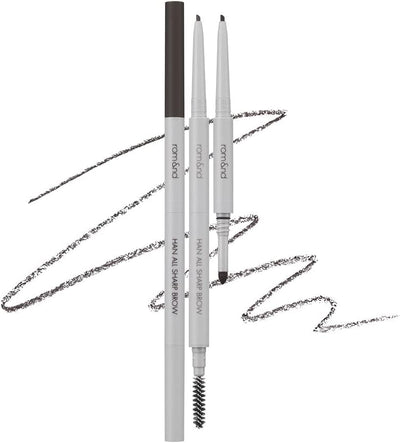 Rom&Nd Han All Sharp Brow - Classic Gray, 1.5mm Precision Pencil with Powder & Spoolie