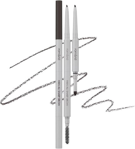 Rom&Nd Han All Sharp Brow - Classic Gray, 1.5mm Precision Pencil with Powder & Spoolie