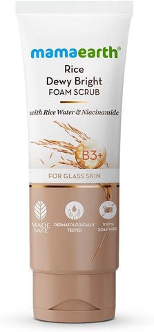 Mamaearth Rice Face Scrub - Rice Water & Niacinamide, 100g