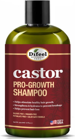 Difeel Castor Pro-Growth Shampoo - Nutrient-Rich Formula, 354.9ml
