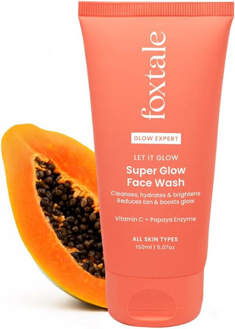 Foxtale Super Glow Face Wash with Vitamin C & Papaya Enzymes - 150ml