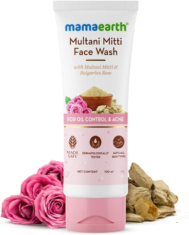 Mamaearth Face Cleanser with Multani Mitti & Bulgarian Rose - 100ml - Image 2